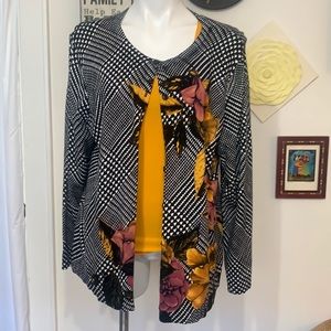 CJ Banks floral print Cardigan (1X)